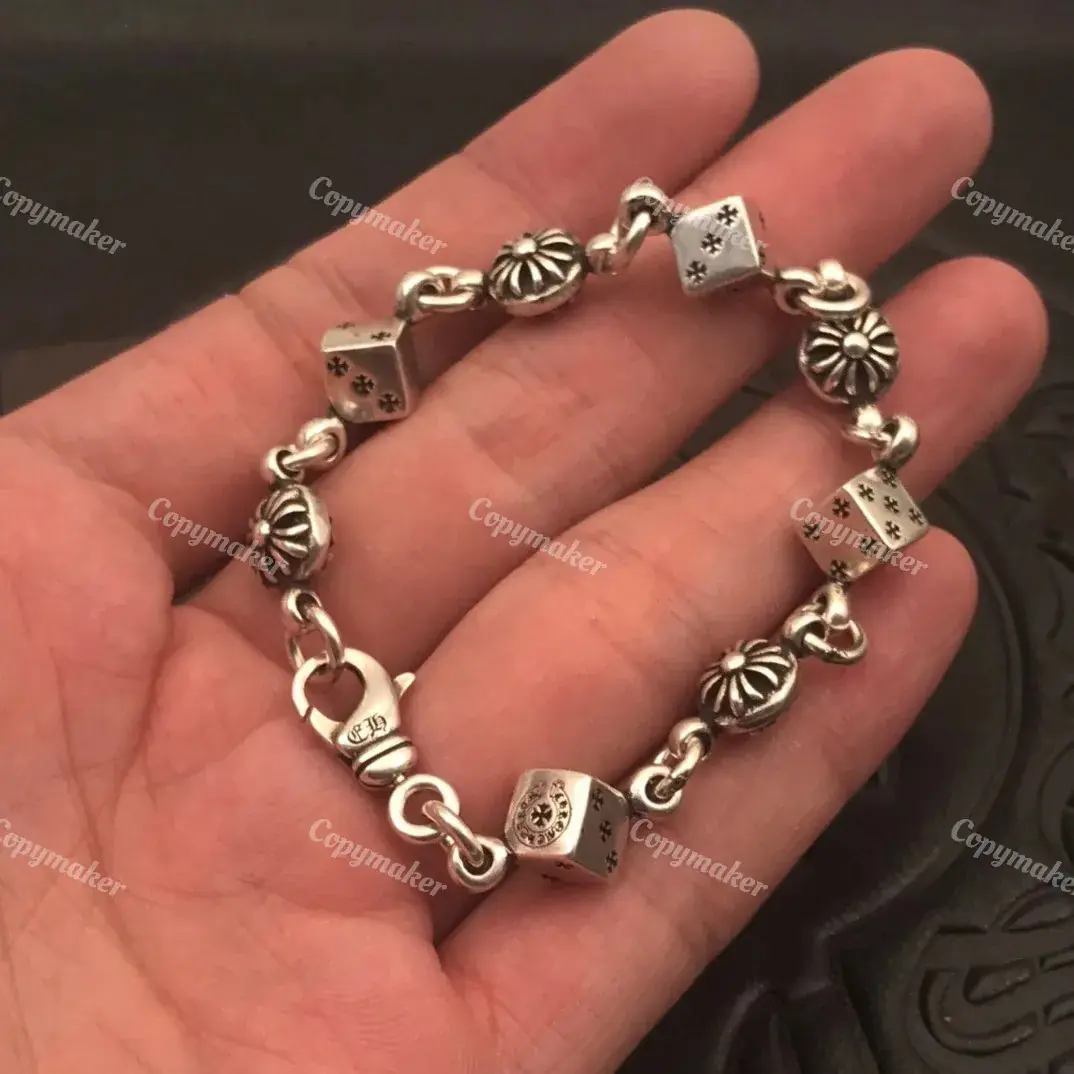 【現貨】Chrome Hearts Dice Bracelet 十字架骰子手鍊手環 白銅 925純銀 克羅心