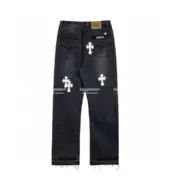 2021SS CHROME HEARTS x Levi’s 克羅心 十字架 皮標 牛仔褲 直筒褲 長褲：圖片 3