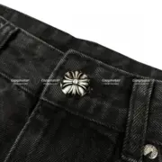 2021SS CHROME HEARTS x Levi’s 克羅心 十字架 皮標 牛仔褲 直筒褲 長褲：圖片 12