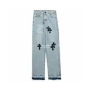 2021SS CHROME HEARTS x Levi’s 克羅心 十字架 皮標 牛仔褲 直筒褲 長褲：圖片 18