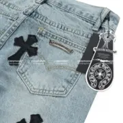 2021SS CHROME HEARTS x Levi’s 克羅心 十字架 皮標 牛仔褲 直筒褲 長褲：圖片 20