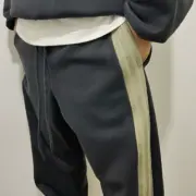 Fear of God x AD 23FW 聯名 Athletics系列 重磅 拼接條紋長褲休閒褲運動褲 fog：圖片 5