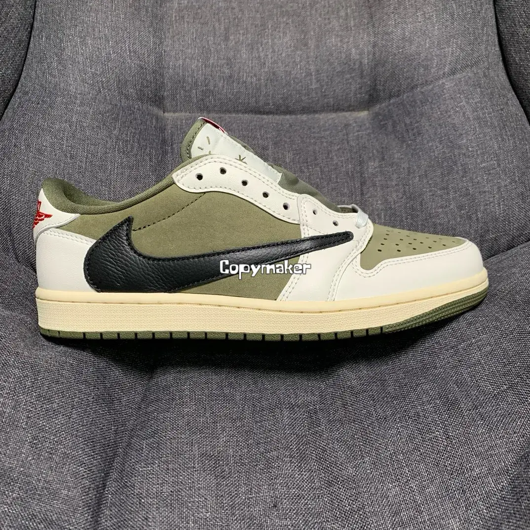 【預售】Travis Scott x Air Jordan 1 Low OG “Olive” 聯名 反轉橄欖綠 倒鉤8.0 AJ1