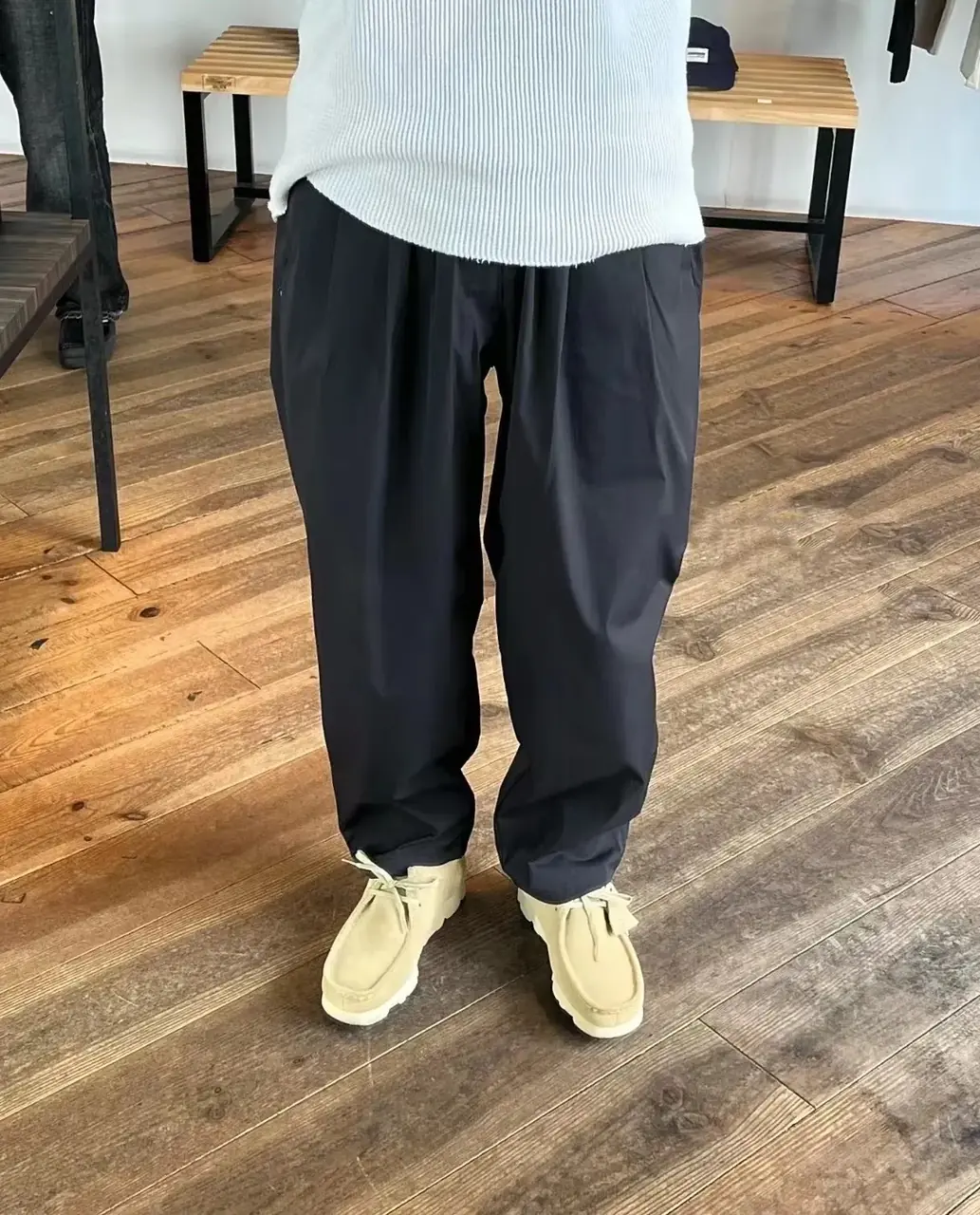 NEIGHBORHOOD 24SS 日系百搭 雙摺印錐形九分褲休閒褲長褲 NBHD