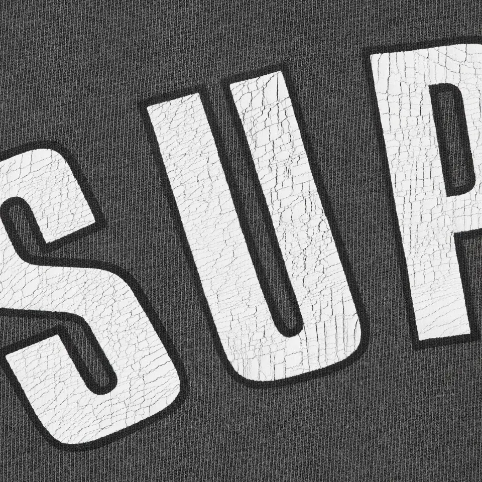 Sup 24SS Cracked Arc S/S Top 水洗做舊 圓領短袖T恤