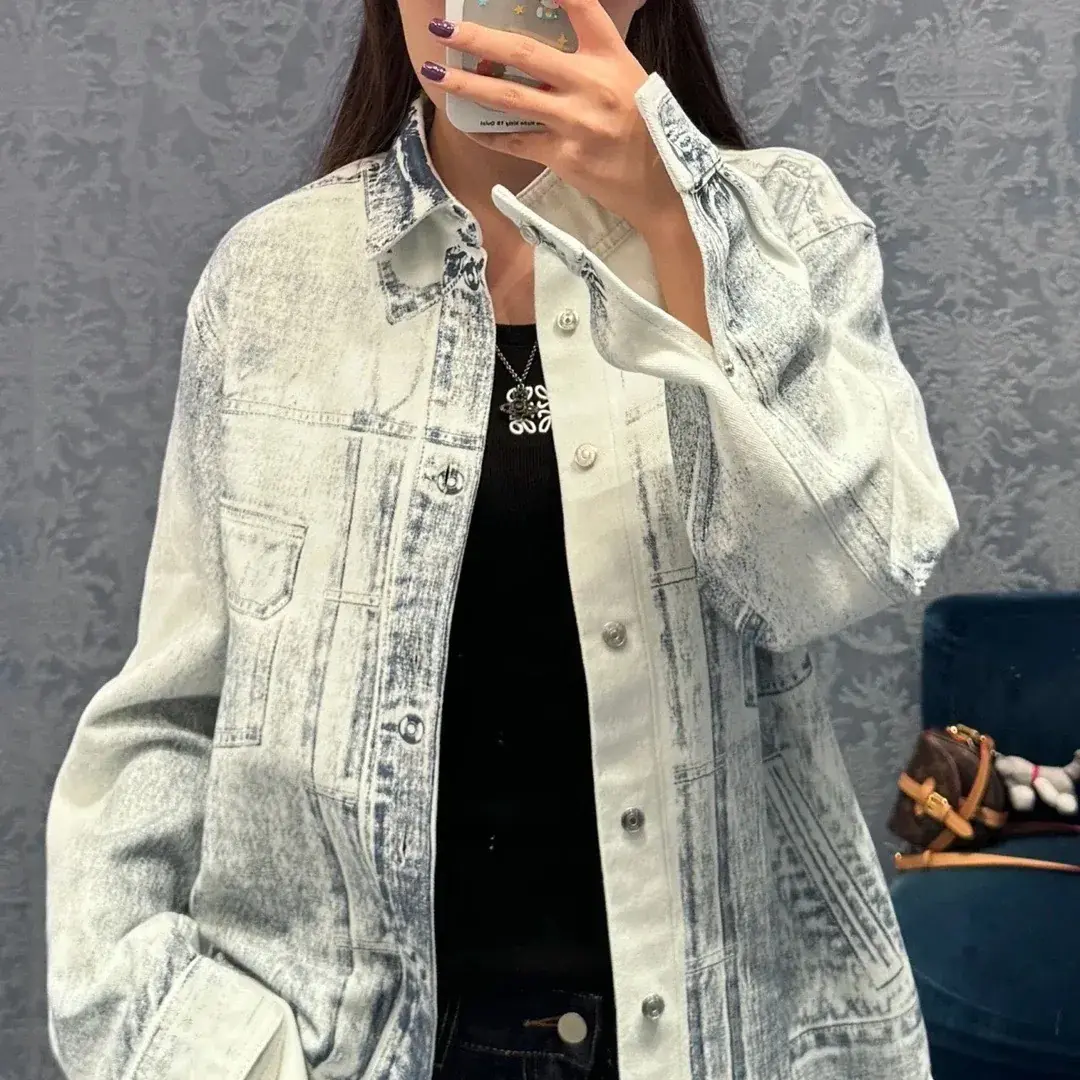 D1OR 24SS MKII-Effect Overshirt 3D素描 水洗做舊 牛仔襯衫夾克外套