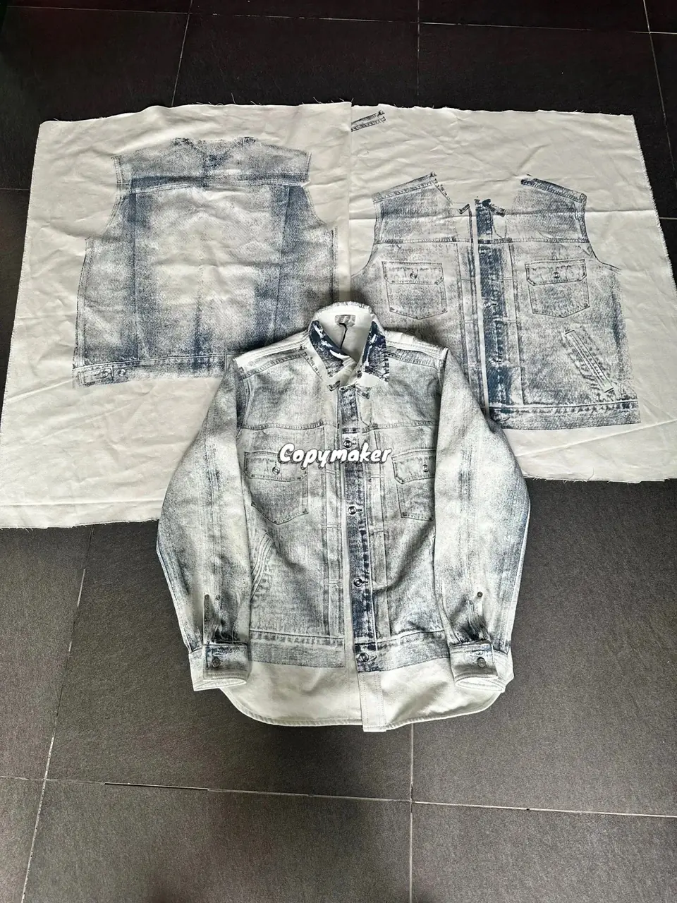 D1OR 24SS MKII-Effect Overshirt 3D素描 水洗做舊 牛仔襯衫夾克外套