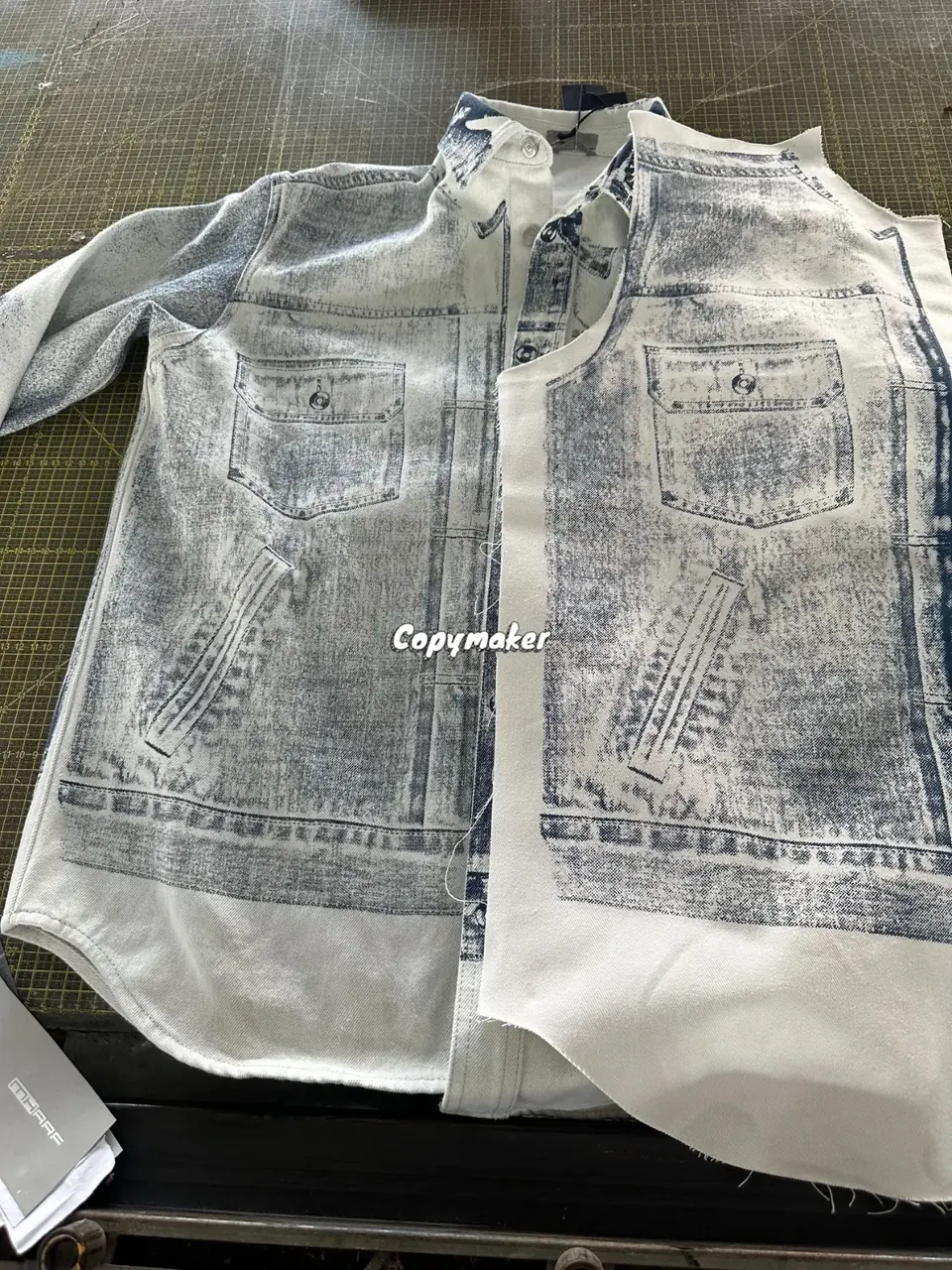 D1OR 24SS MKII-Effect Overshirt 3D素描 水洗做舊 牛仔襯衫夾克外套