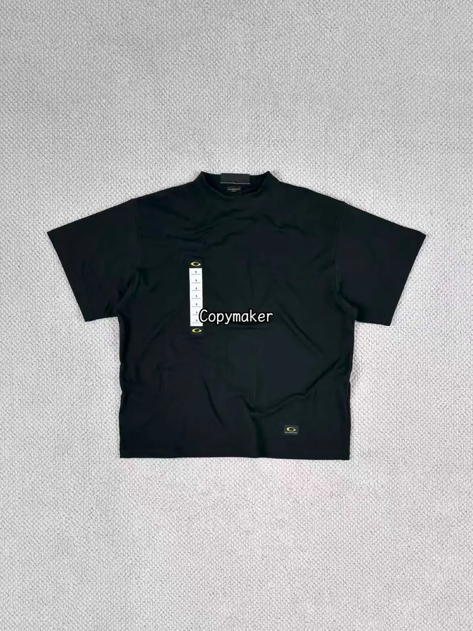 【現貨】巴黎 BLC 25SS PRINTED LABEL T-SHIRT 尺寸標籤貼紙 短袖T恤 黑色