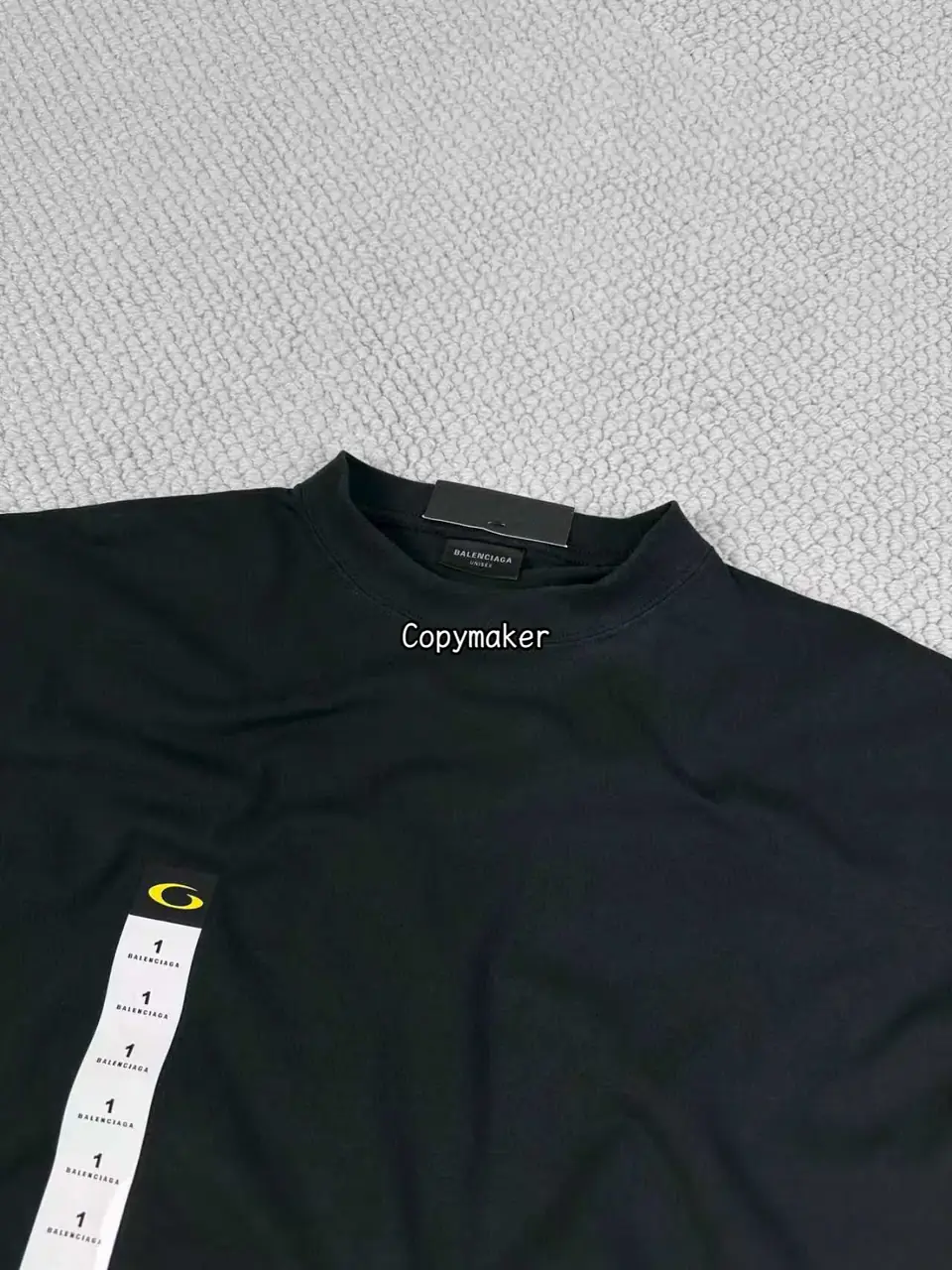 【現貨】巴黎 BLC 25SS PRINTED LABEL T-SHIRT 尺寸標籤貼紙 短袖T恤 黑色