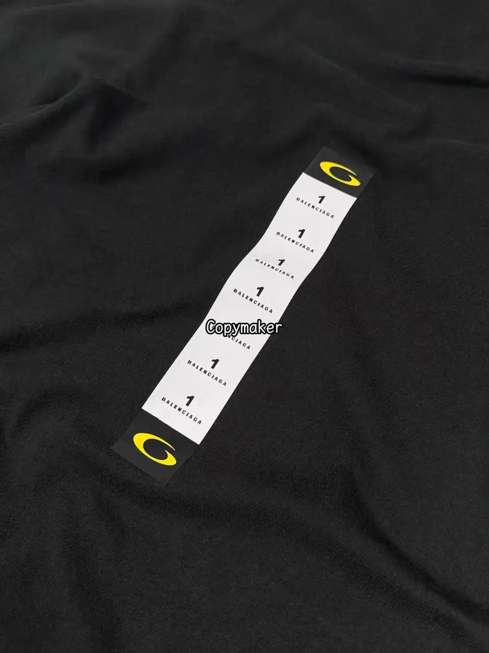 【現貨】巴黎 BLC 25SS PRINTED LABEL T-SHIRT 尺寸標籤貼紙 短袖T恤 黑色
