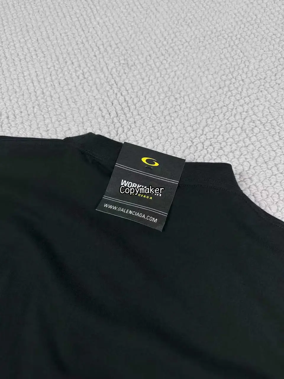 【現貨】巴黎 BLC 25SS PRINTED LABEL T-SHIRT 尺寸標籤貼紙 短袖T恤 黑色