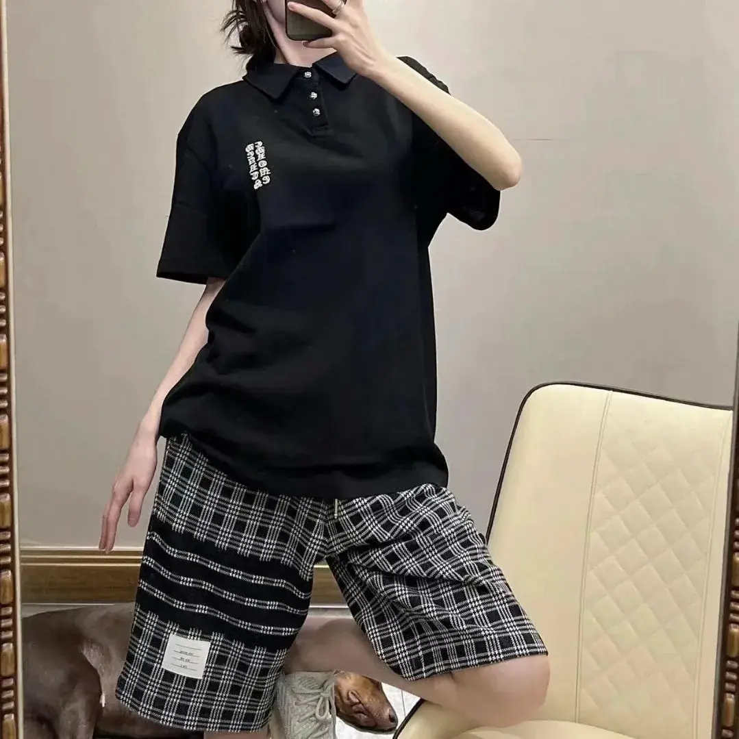 【現貨】Chrome Hearts 25SS 日本限定 梵文刺繡 銀扣 POLO衫短袖T恤 CH克羅心