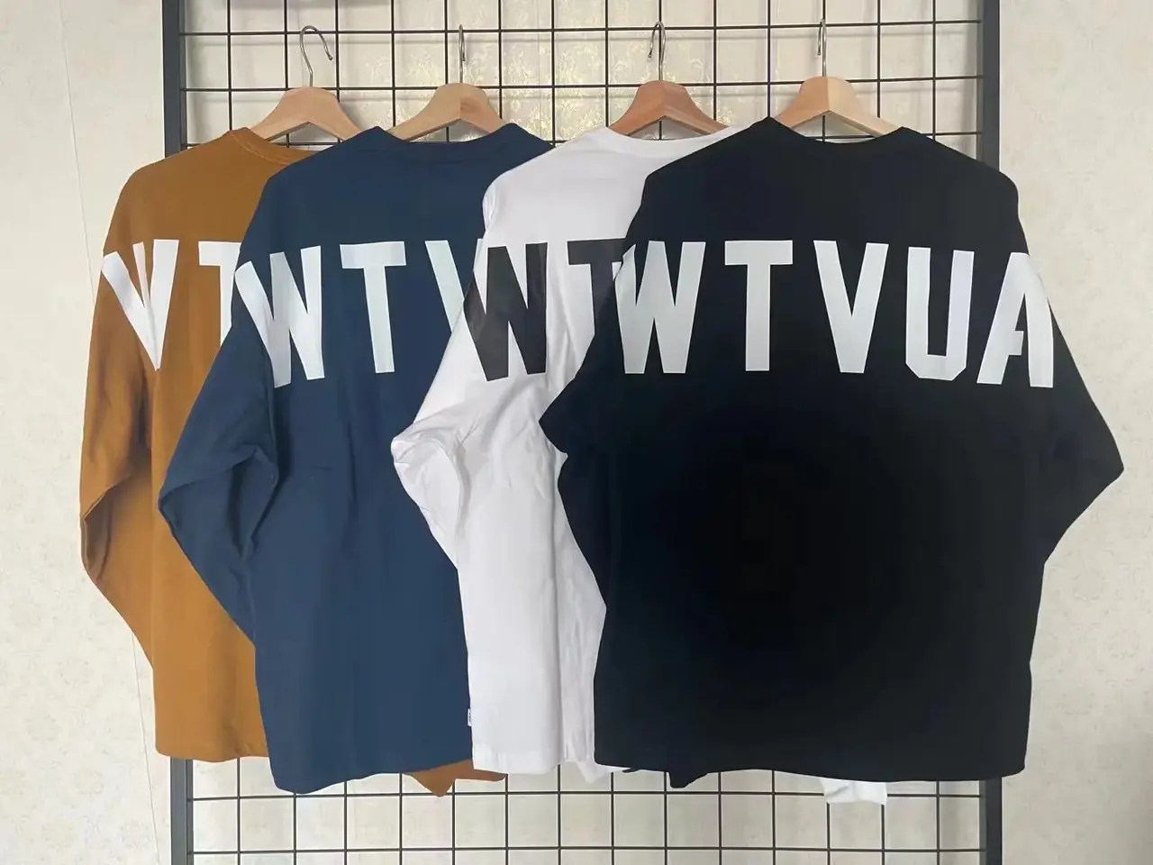 WTAPS 22AW STENCIL WTVUA 後背字母 刺繡印花 長袖T恤 寬鬆廓形