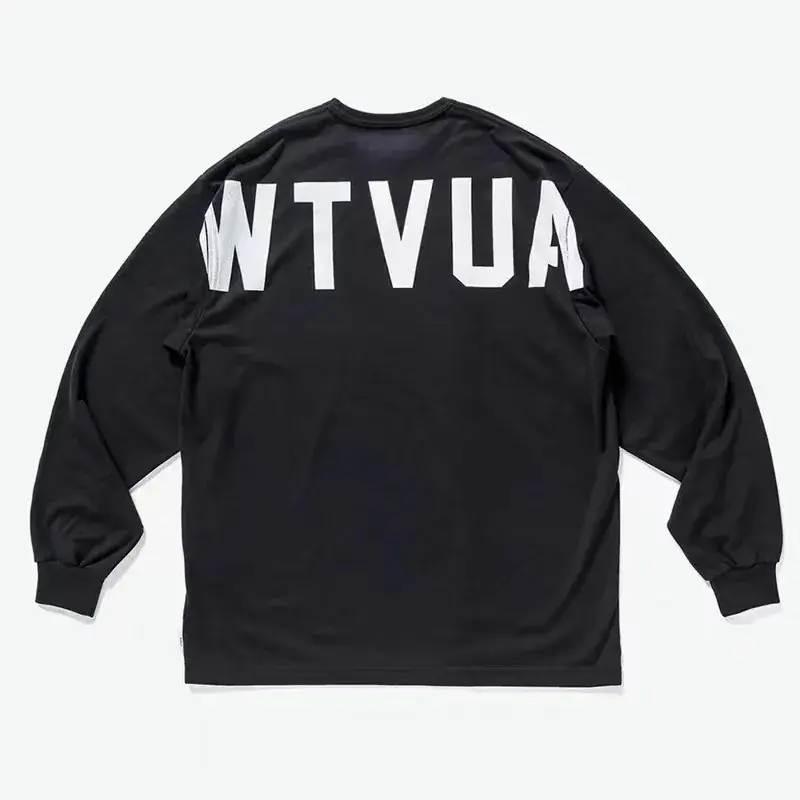 WTAPS 22AW STENCIL WTVUA 後背字母 刺繡印花 長袖T恤 寬鬆廓形