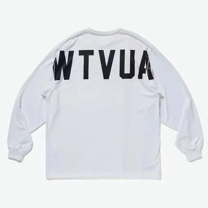 WTAPS 22AW STENCIL WTVUA 後背字母 刺繡印花 長袖T恤 寬鬆廓形