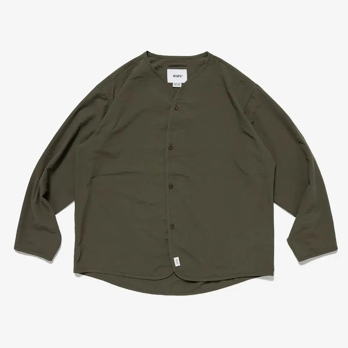 WTAPS 24SS SCOUT 02 LS POLY SPEC 無領長袖鈕扣襯衫薄夾克外套