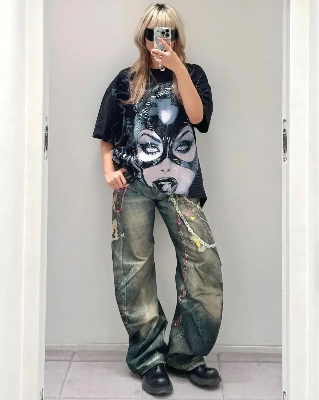 【現貨】Acne Studios 25SS 做舊水洗 糖果鏈條 3D印花 直筒牛仔褲長褲工裝褲 1981M/2006