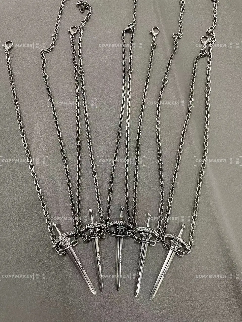 【現貨】巴黎 BLC 24SS Goth Sword Pendant Necklace 大寶劍項鍊吊墜 做舊銀色