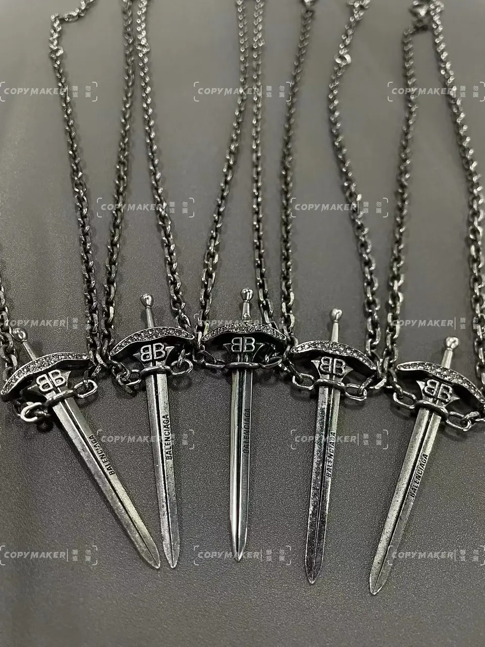 【現貨】巴黎 BLC 24SS Goth Sword Pendant Necklace 大寶劍項鍊吊墜 做舊銀色