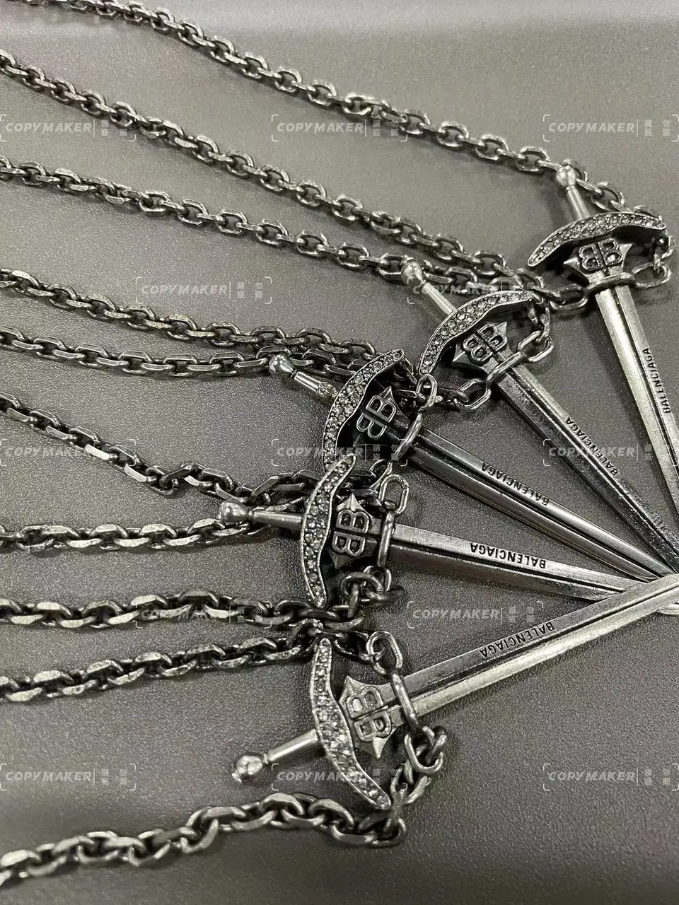 【現貨】巴黎 BLC 24SS Goth Sword Pendant Necklace 大寶劍項鍊吊墜 做舊銀色