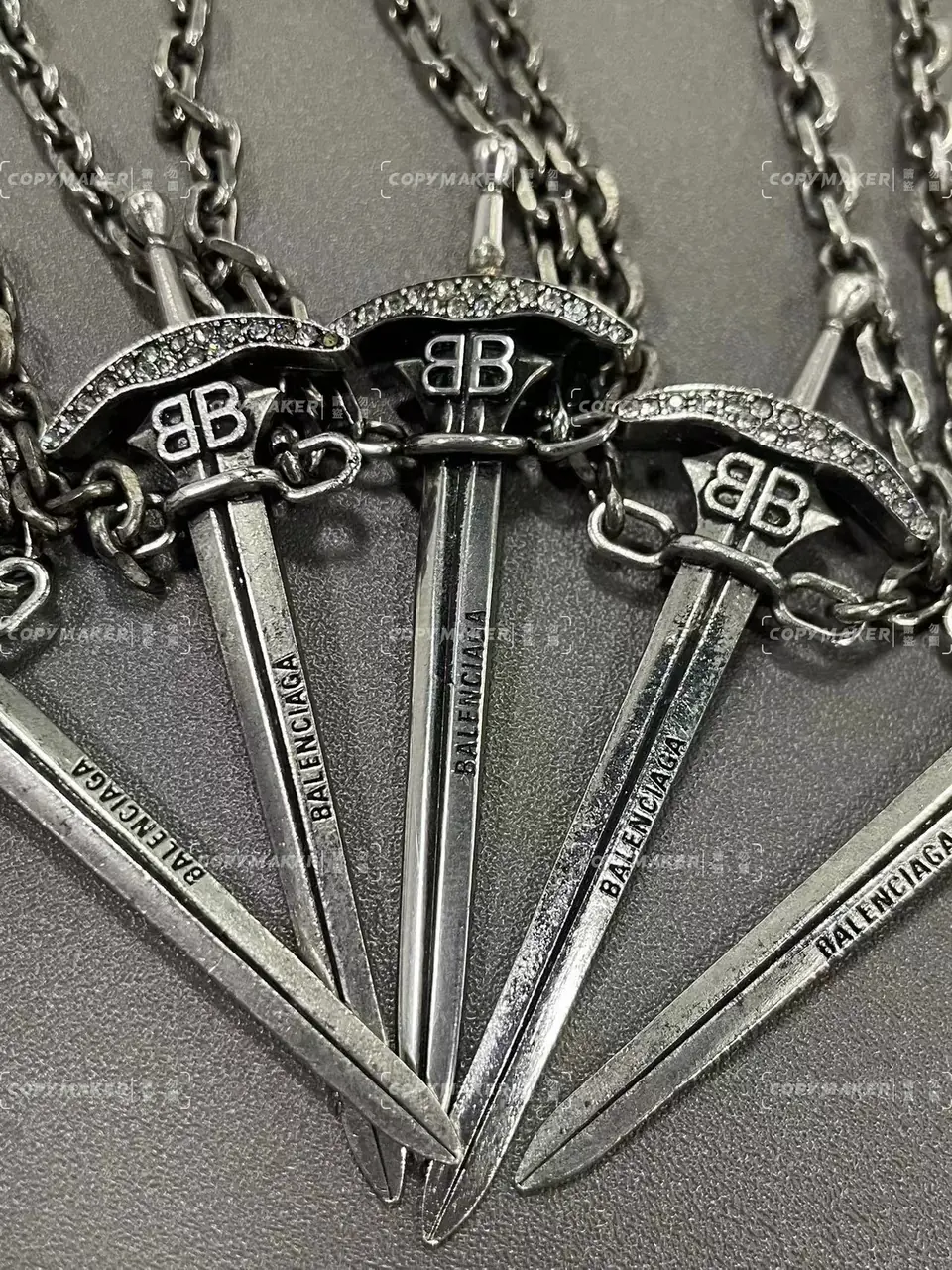【現貨】巴黎 BLC 24SS Goth Sword Pendant Necklace 大寶劍項鍊吊墜 做舊銀色