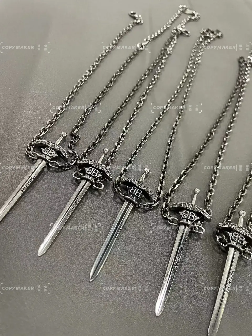 【現貨】巴黎 BLC 24SS Goth Sword Pendant Necklace 大寶劍項鍊吊墜 做舊銀色