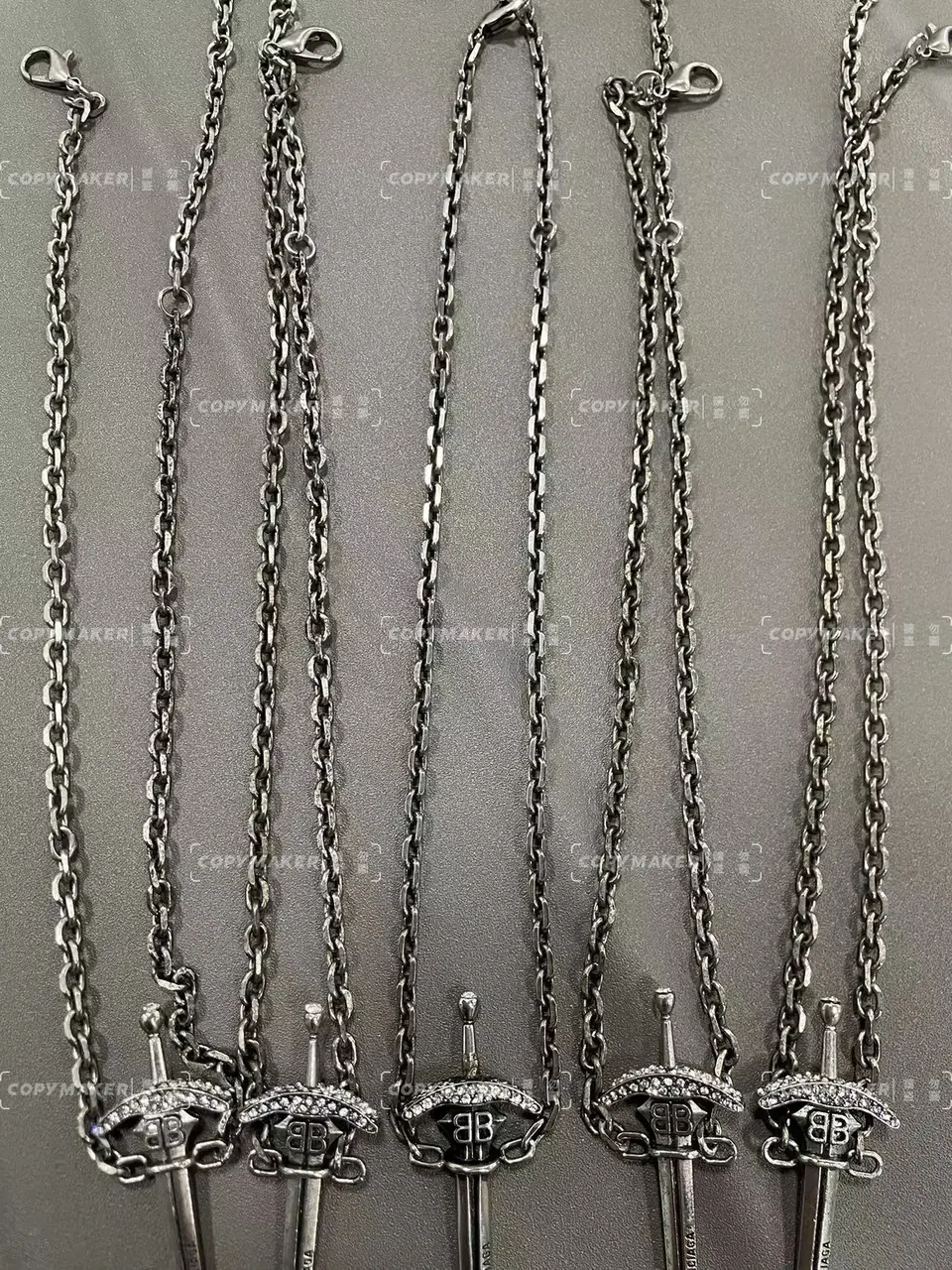 【現貨】巴黎 BLC 24SS Goth Sword Pendant Necklace 大寶劍項鍊吊墜 做舊銀色