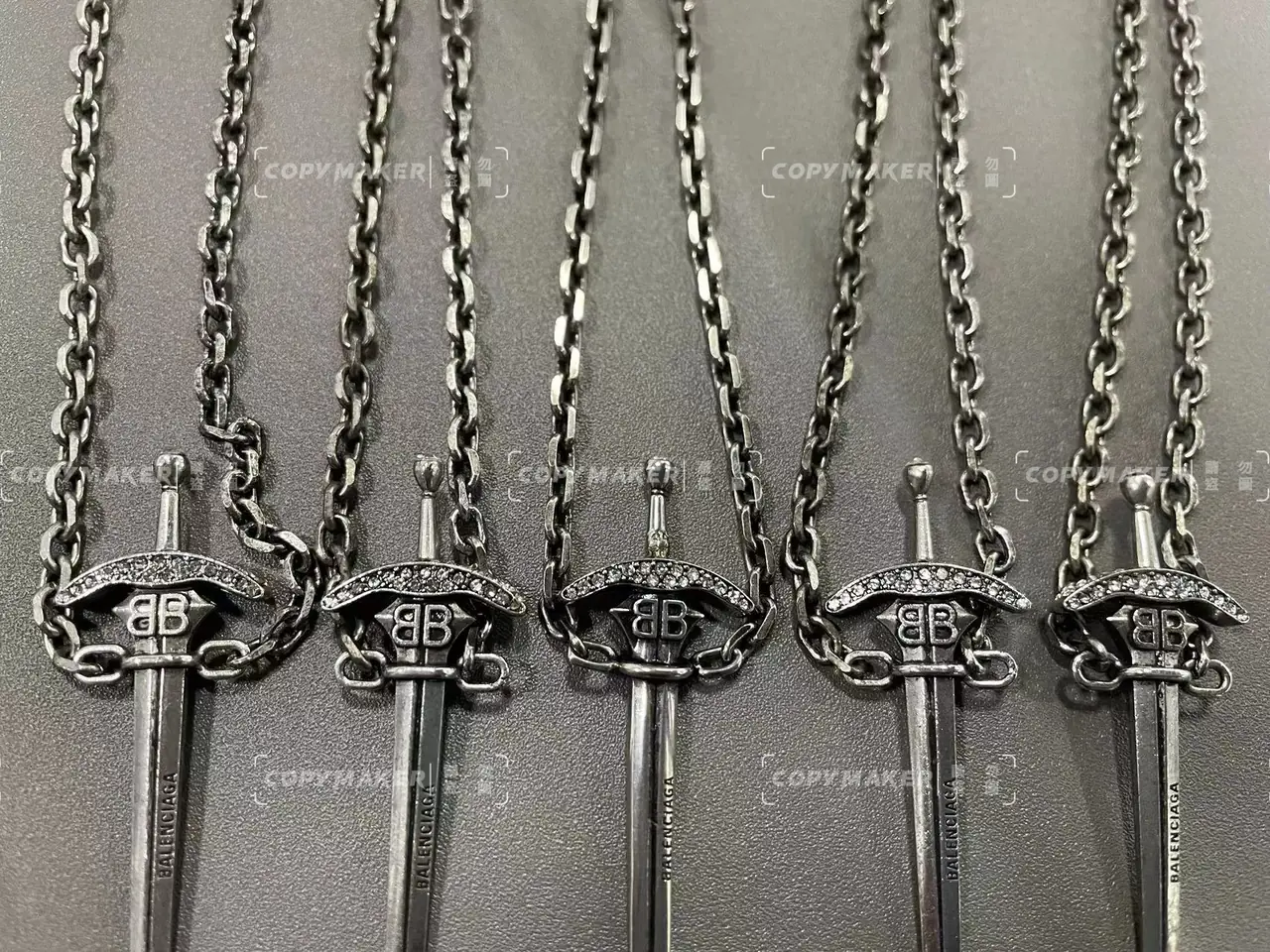 【現貨】巴黎 BLC 24SS Goth Sword Pendant Necklace 大寶劍項鍊吊墜 做舊銀色