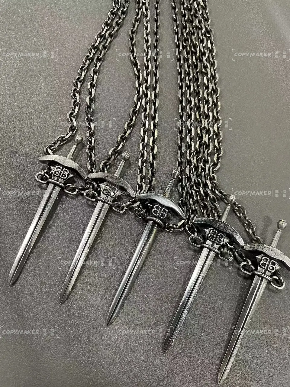 【現貨】巴黎 BLC 24SS Goth Sword Pendant Necklace 大寶劍項鍊吊墜 做舊銀色