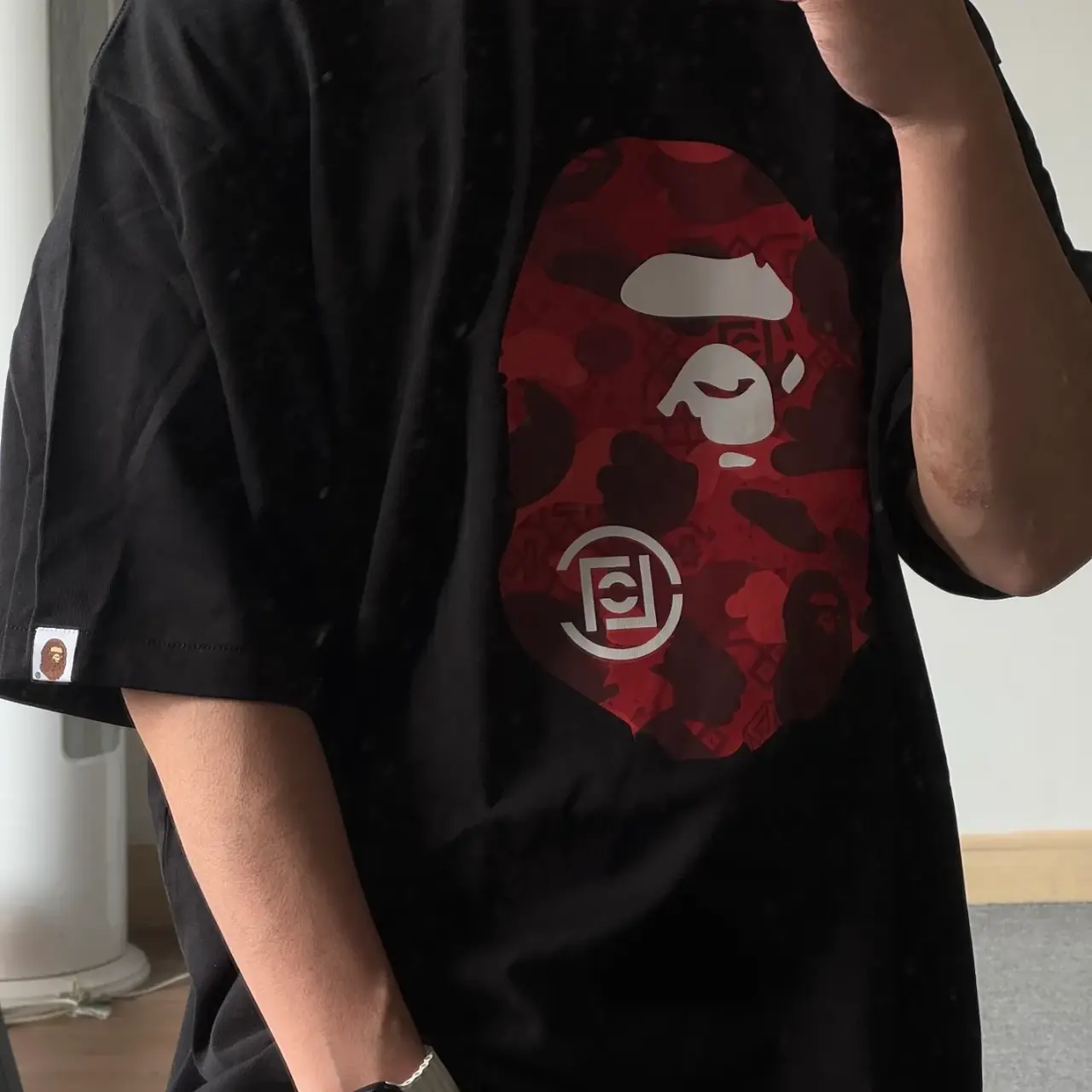 【現貨】A bathing ape BAPE x CLOT 25SS 經典聯名 迷彩大猿人印花 短袖T恤