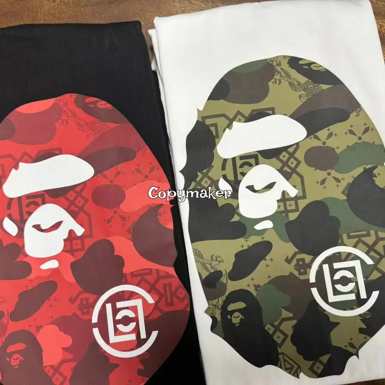 【現貨】A bathing ape BAPE x CLOT 25SS 經典聯名 迷彩大猿人印花 短袖T恤