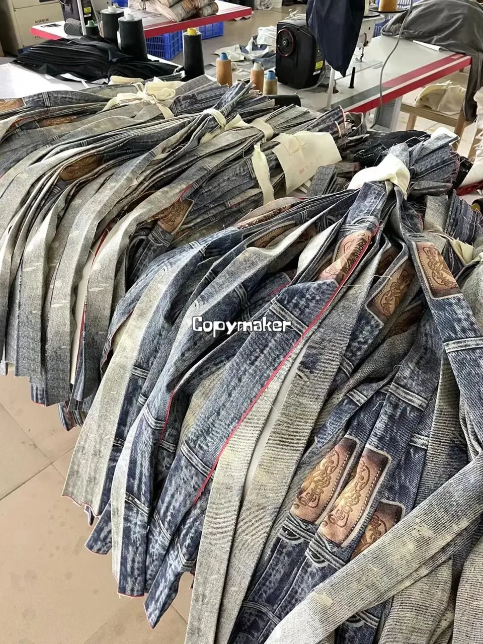 【現貨】Acne Studios 24SS 塗鴉滿版dirtyfit 噴墨baggy 3D印花 直筒牛仔褲長褲工裝褲 1981M