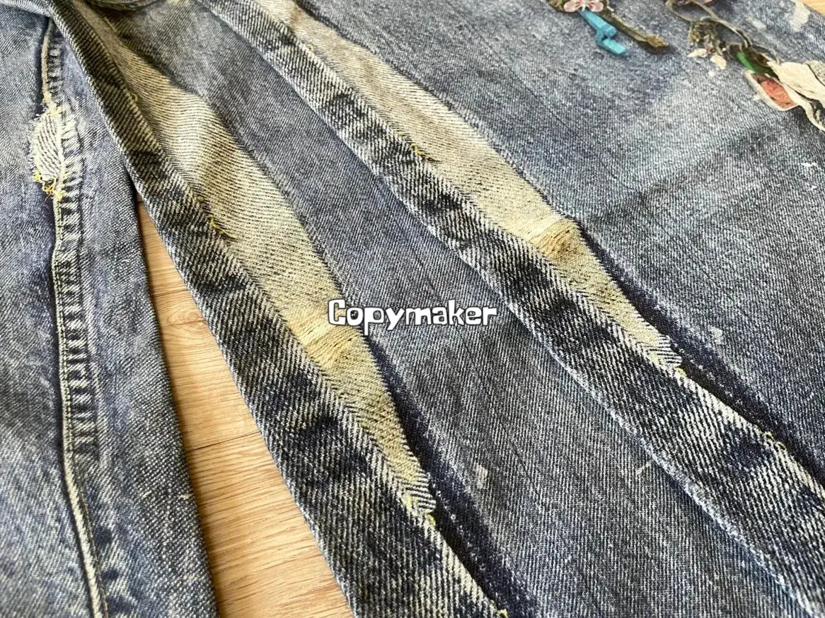 【現貨】Acne Studios 24SS 塗鴉滿版dirtyfit 噴墨baggy 3D印花 直筒牛仔褲長褲工裝褲 1981M