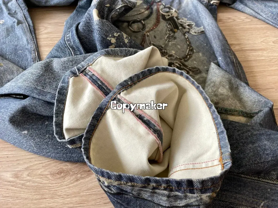 【現貨】Acne Studios 24SS 塗鴉滿版dirtyfit 噴墨baggy 3D印花 直筒牛仔褲長褲工裝褲 1981M