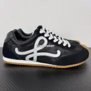【618新品】LOWE 25ss Ballet Runner 2.0 尼龍牛皮革 德訓鞋慢跑鞋休閒鞋運動鞋 黑色：圖片 3