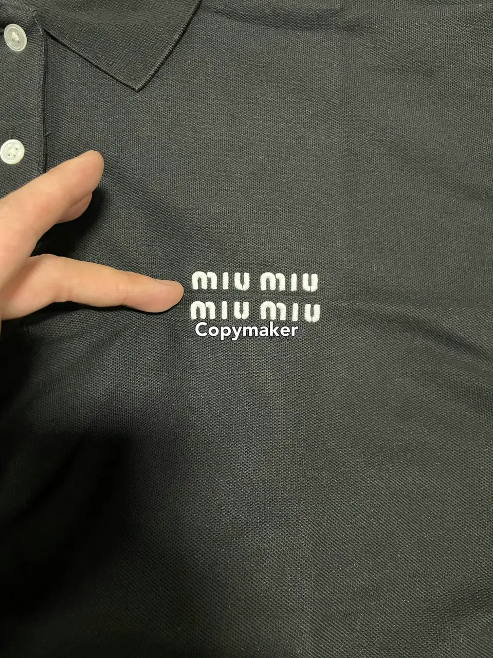 M1U M1U 24SS 繆繆 刺繡字母logo 經典款 素色簡約 Polo衫短袖T恤