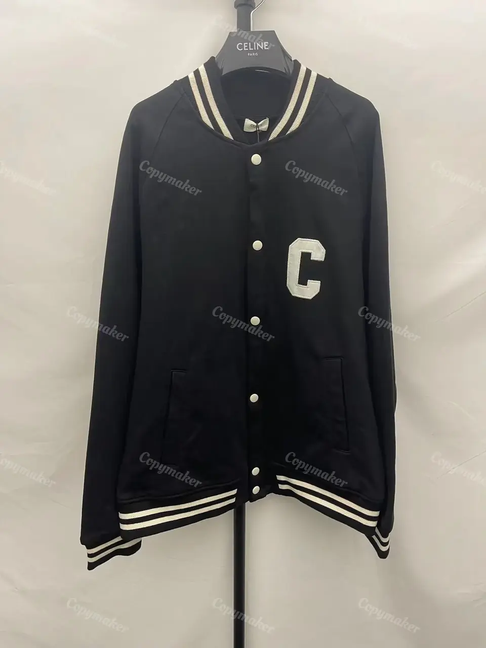 CELIN 22SS 大C字母刺繡logo 經典 棒球外套夾克 羊毛混紡