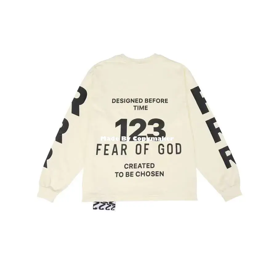 Fear of God x RRR123 聯名 嬰兒 天使 印花 重磅 圓領長袖 T恤