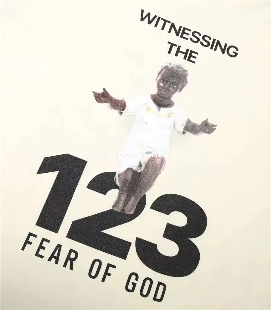 Fear of God x RRR123 聯名 嬰兒 天使 印花 重磅 圓領長袖 T恤