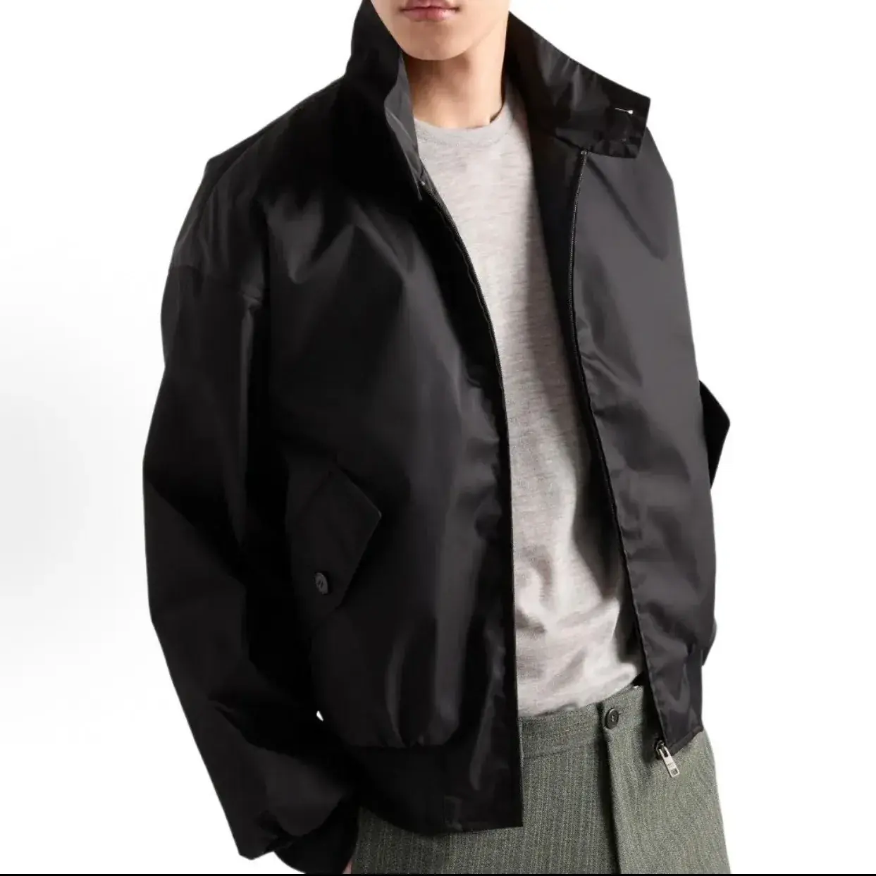 【現貨】PRA 25FW Re-Nylon 再生尼龍 三角標 哈靈頓夾克棉服外套風衣