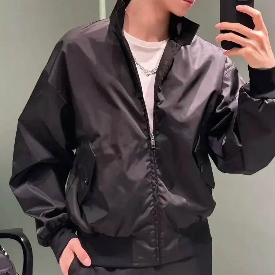 【現貨】PRA 25FW Re-Nylon 再生尼龍 三角標 哈靈頓夾克棉服外套風衣