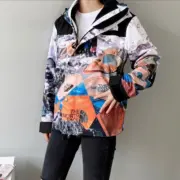 TNF x INVINCIBLE 19FW 聯名 Printed Mountain Jacket 雪山營地衝鋒衣 風衣外套：圖片 4
