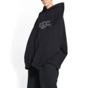 巴黎 BLC 22FW XXXL 水洗 蠟染 褪色 刺繡 帽T 帽衫 衛衣 3XL：圖片 11