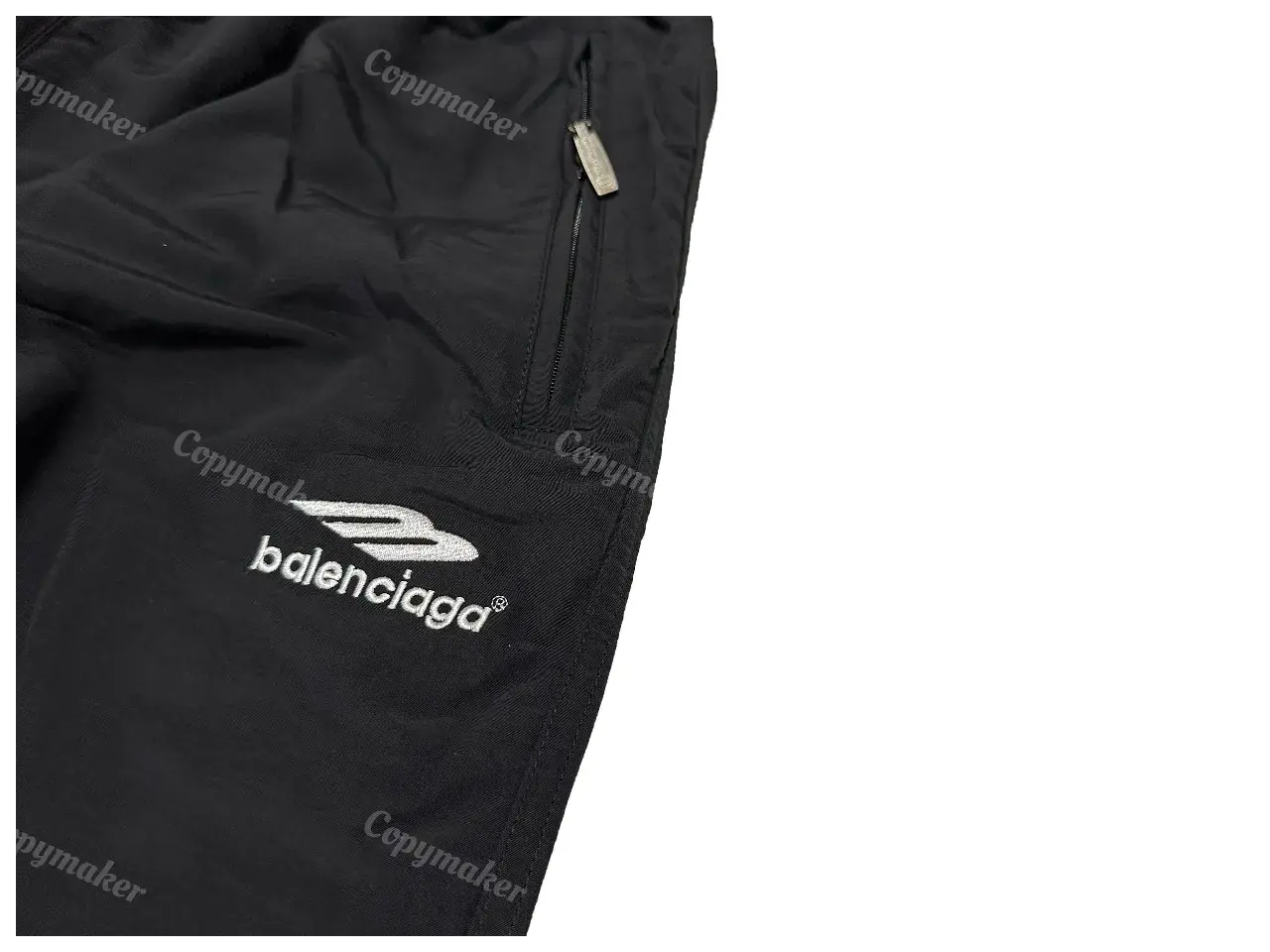 【現貨】巴黎 BLC 22FW 3B Sporty 刺繡logo 尼龍 直筒休閒褲運動褲長褲