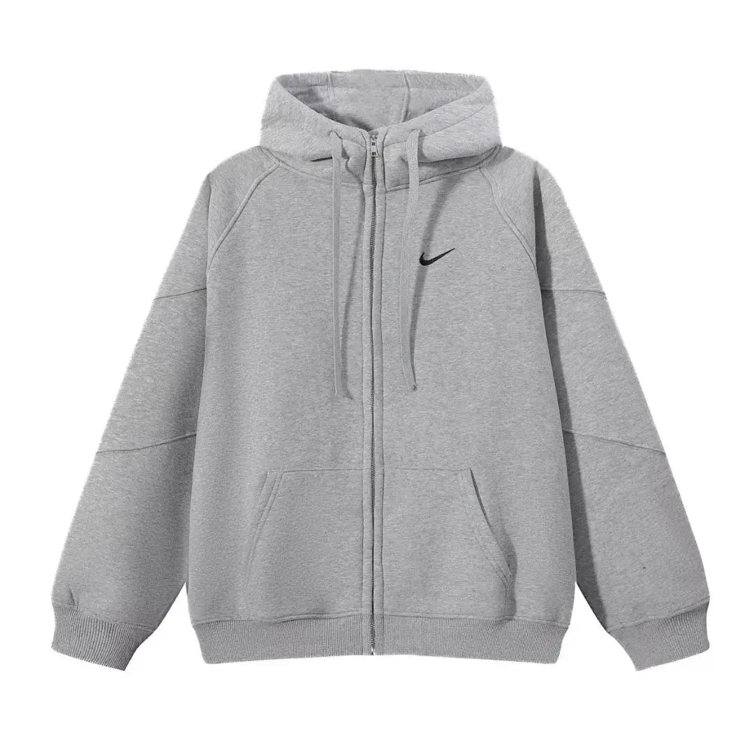 【預售】Sup x NK SS25 聯名 大勾勾鉤子 拉鍊夾克連帽外套 黑色/灰色