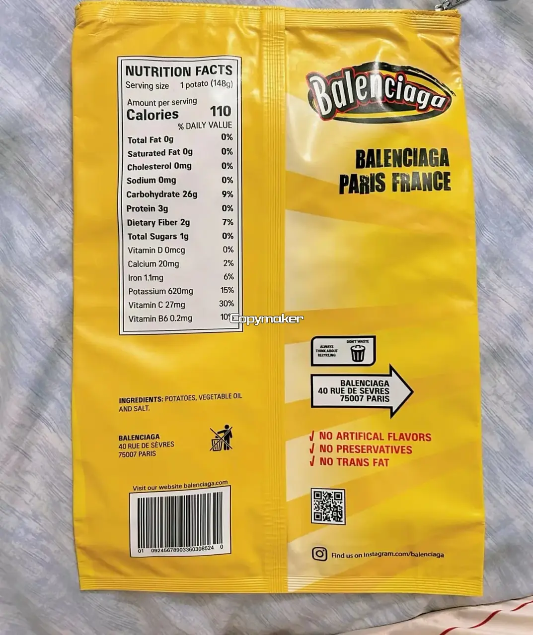 【預售】巴黎 BLC 24SS 秀款 拉鍊薯片包手拿包手提包小包 頭層牛皮 黃色