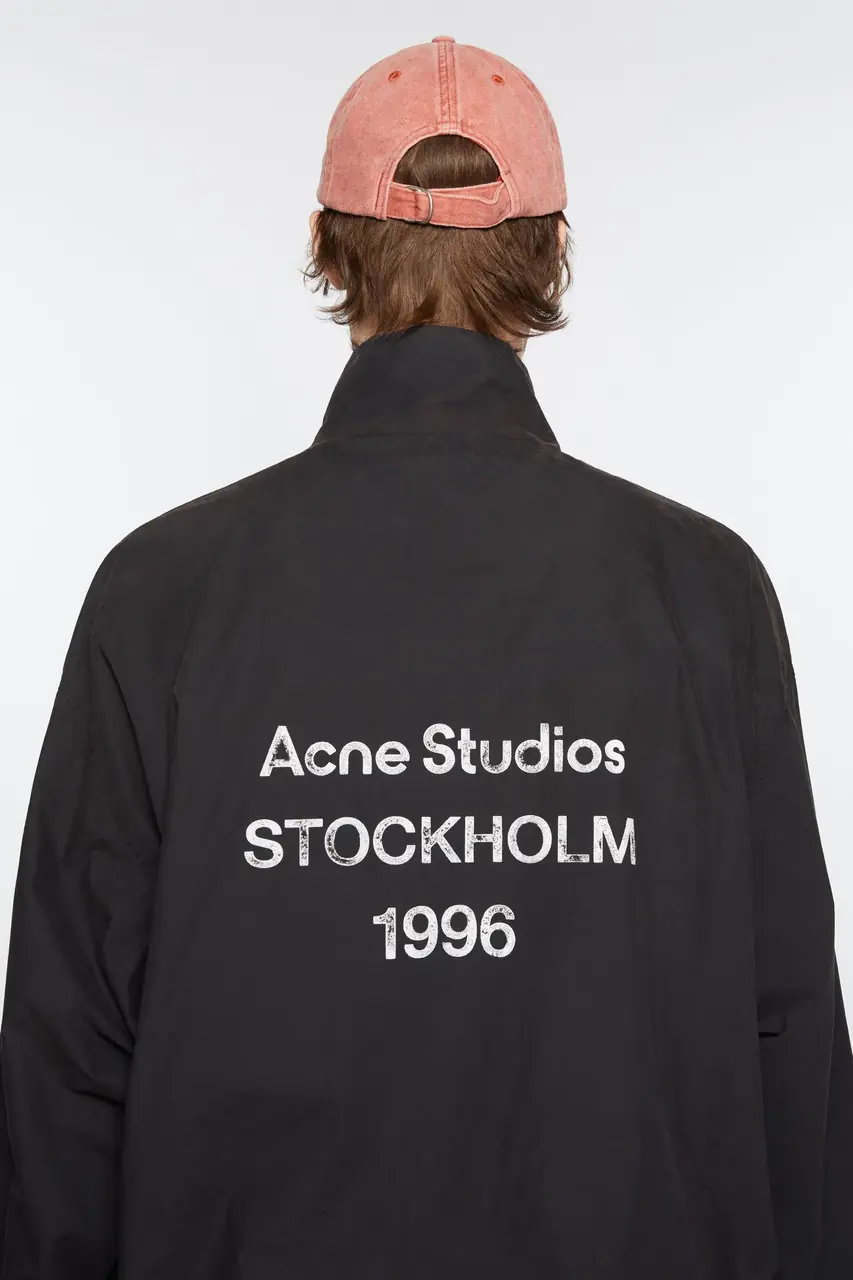 【現貨】Acne Studios 23FW Logo Zipper Jacket 水洗做舊復古 拉鍊外套夾克風衣衝鋒衣