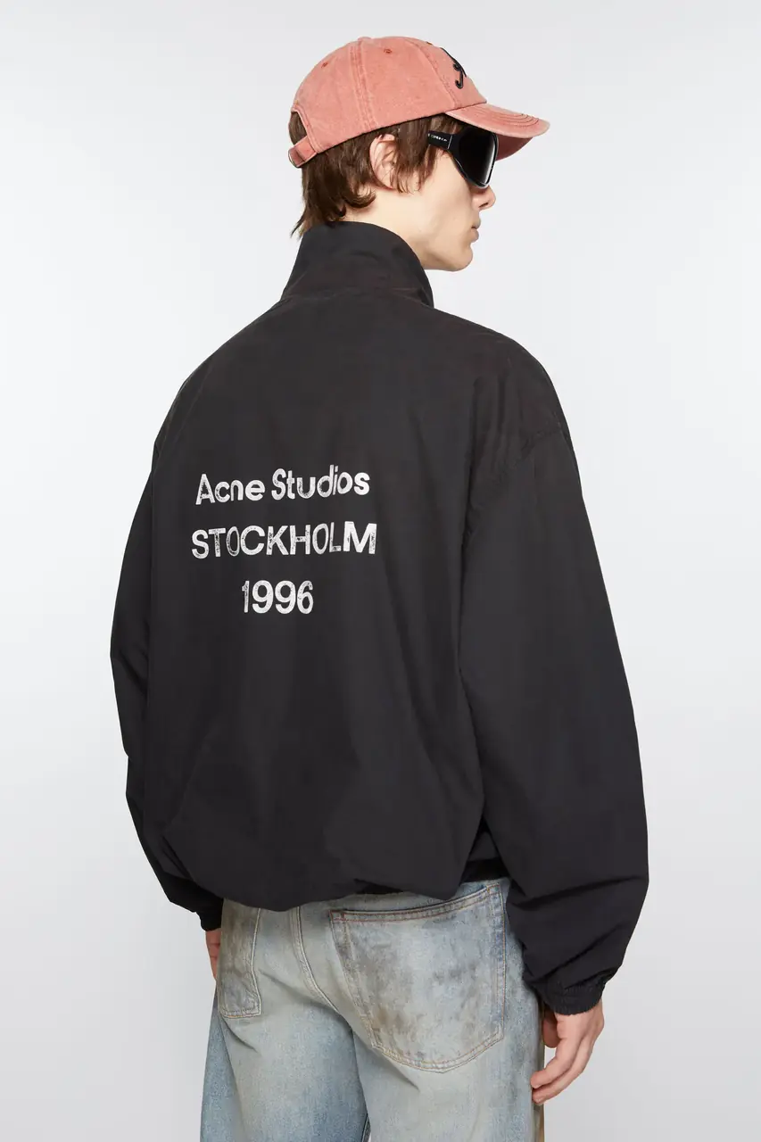 【現貨】Acne Studios 23FW Logo Zipper Jacket 水洗做舊復古 拉鍊外套夾克風衣衝鋒衣