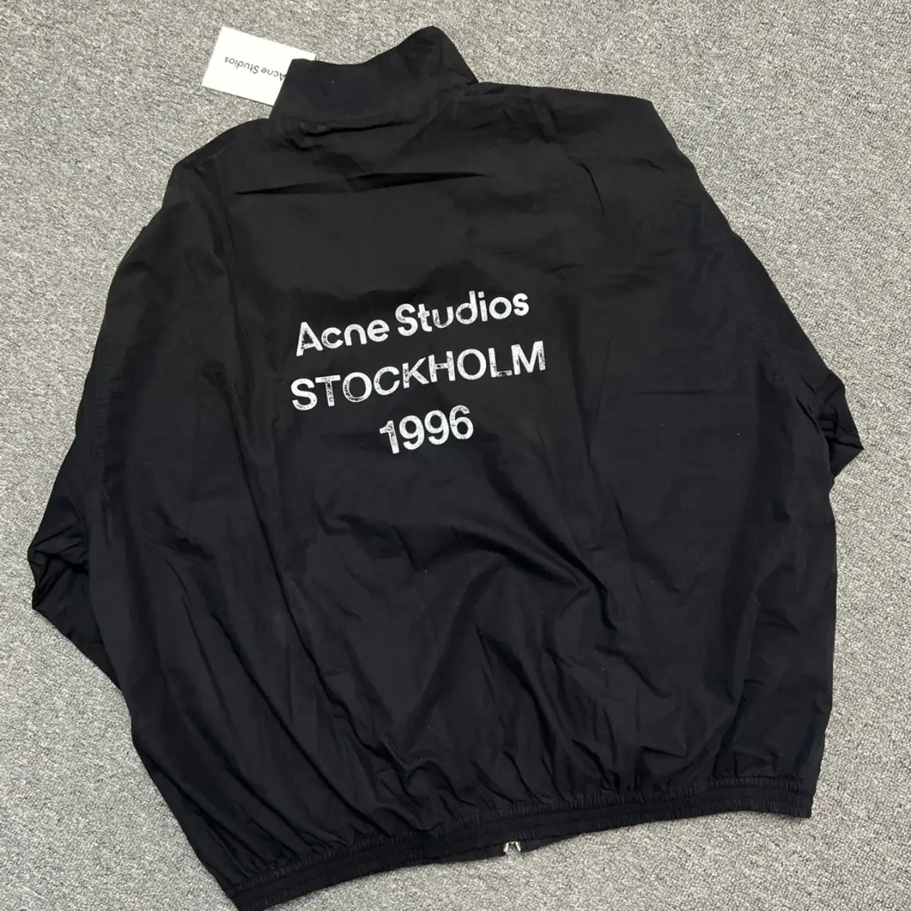 【現貨】Acne Studios 23FW Logo Zipper Jacket 水洗做舊復古 拉鍊外套夾克風衣衝鋒衣